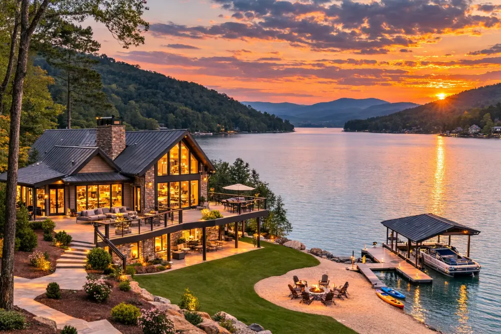 what is waterfront property Lake Rabun Homes